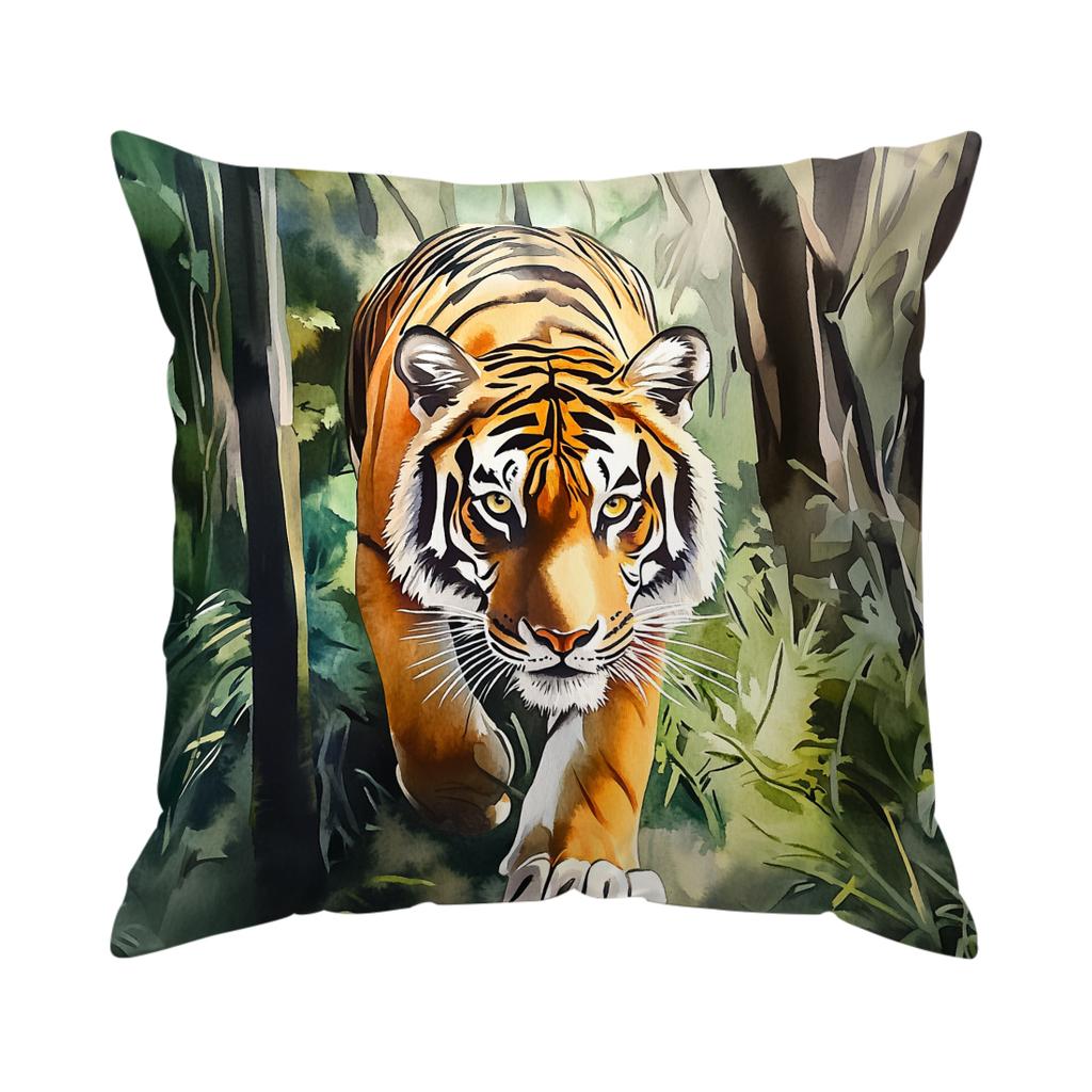 1pcs Jungle Series Pillowcase Square Bedroom Cushion Covers Zipper Living Soft Home Comfortable Decor 45x45cm