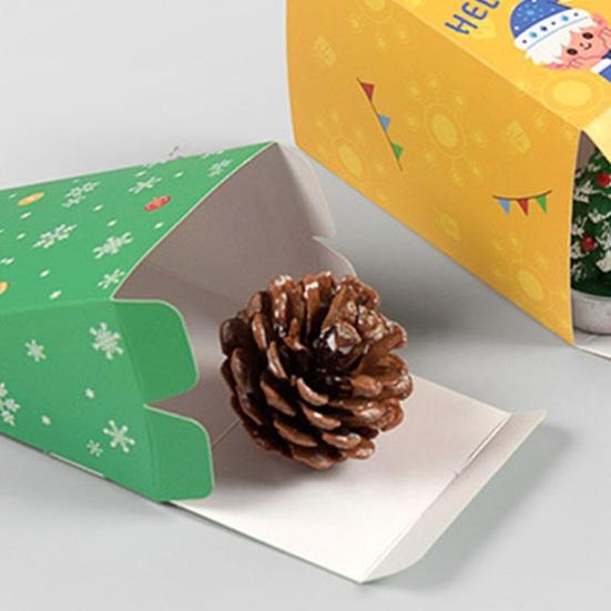 12Pcs/Set Christmas Treat Box Fan Design Cookie Box Combination Cartoon Small Gift Boxes Christmas Candy Boxes for Xmas Party Favors