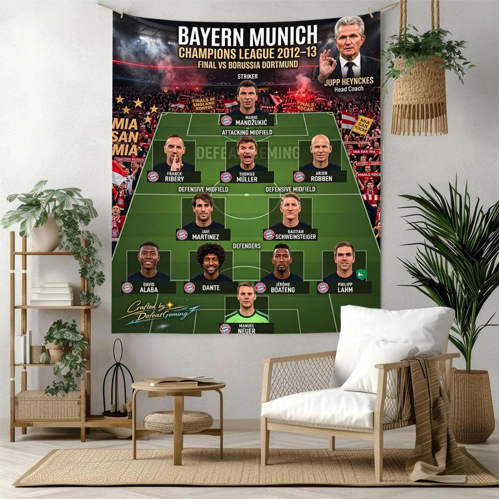 Arazzo Decorativo da Parete Bayern Monaco Arte per Memoriale di Animali Domestici Compleanno Festa Nuziale Sfondo Regalo di Famiglia
