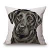 Hand Painting Dog Posters Cushion Cover Greyhound Bull Terrier Labrador Animals Portrait Pillowcase Decorative Pillows For Sofa