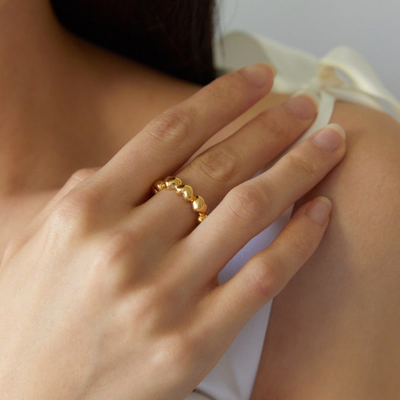 TATIANA (Silver 925) Heart Line Open Ring CR1824