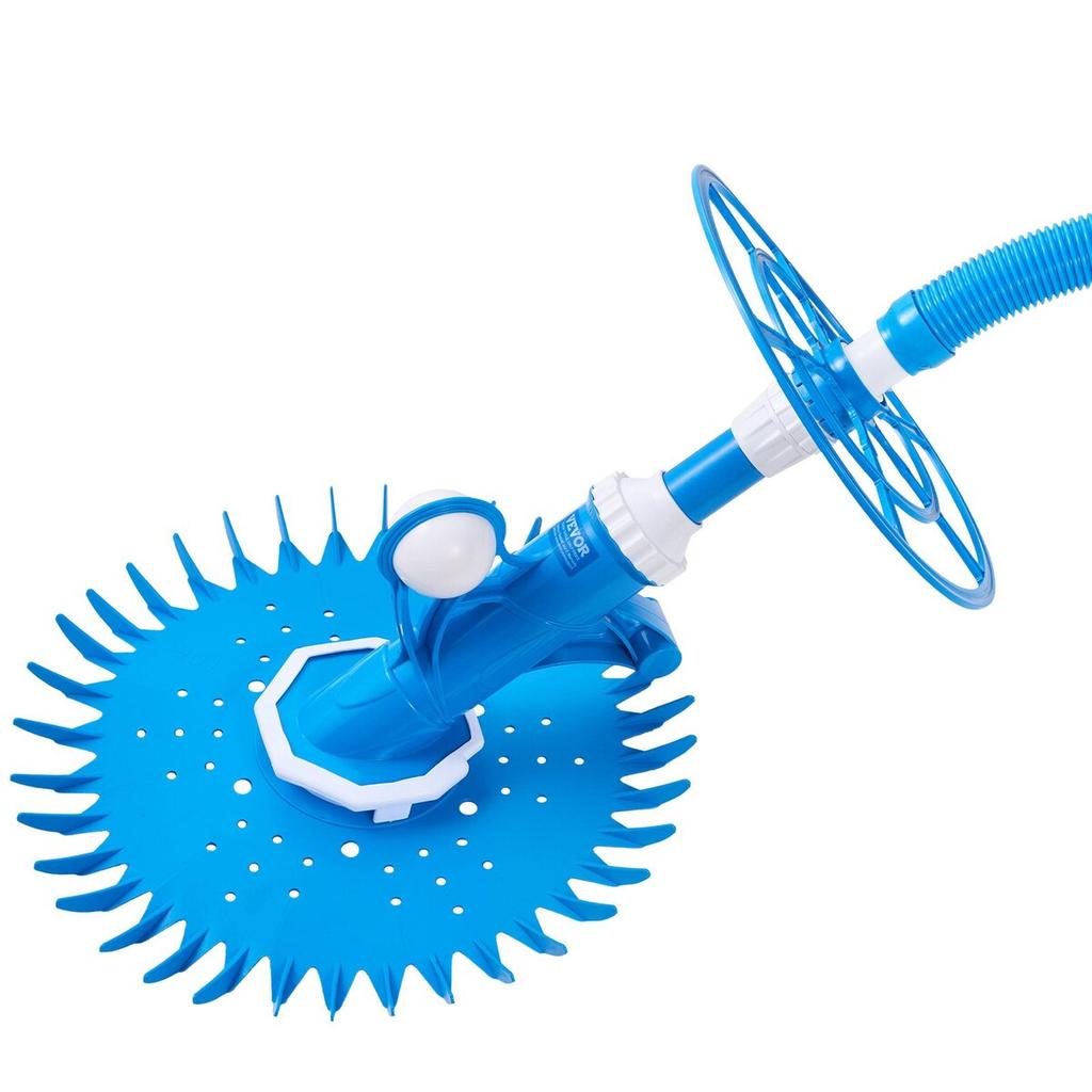 Pulitore a Rullo Aspirante per Piscina, Aspiratore Automatico per Piscina, Pulitore Automatico a Rullo Lato Aspirazione, Spazzolone Aspiratore per Piscina con 12 Tubi, per Piscine Interrate e