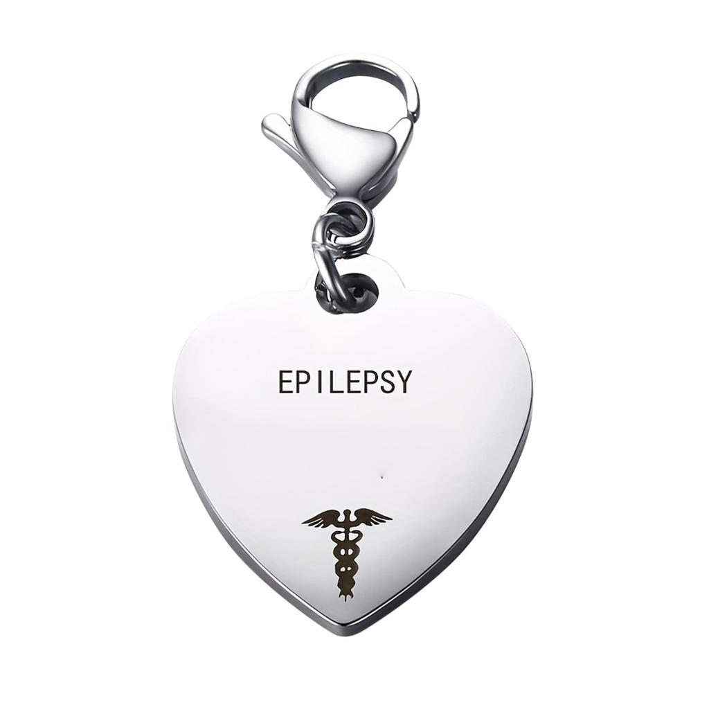 Unique Heart Shaped Id Pendant Keyring,Stainless Steel Custom Engraved Alert Alert Keychain