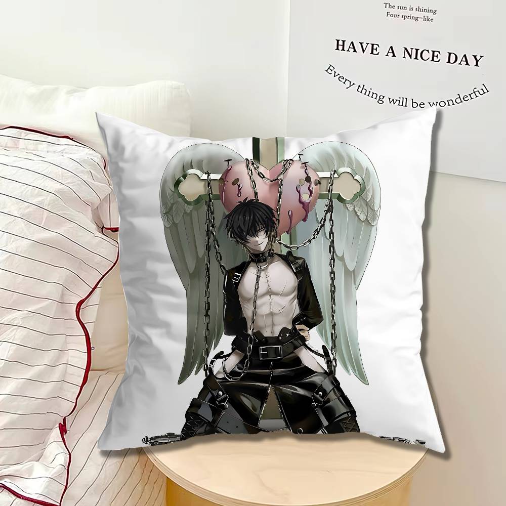 For Slow Damage Towa Pillow cases Organic Linen Pillow Case DoubleSided Print Cushion Cover for Sofa Home Decor Gift