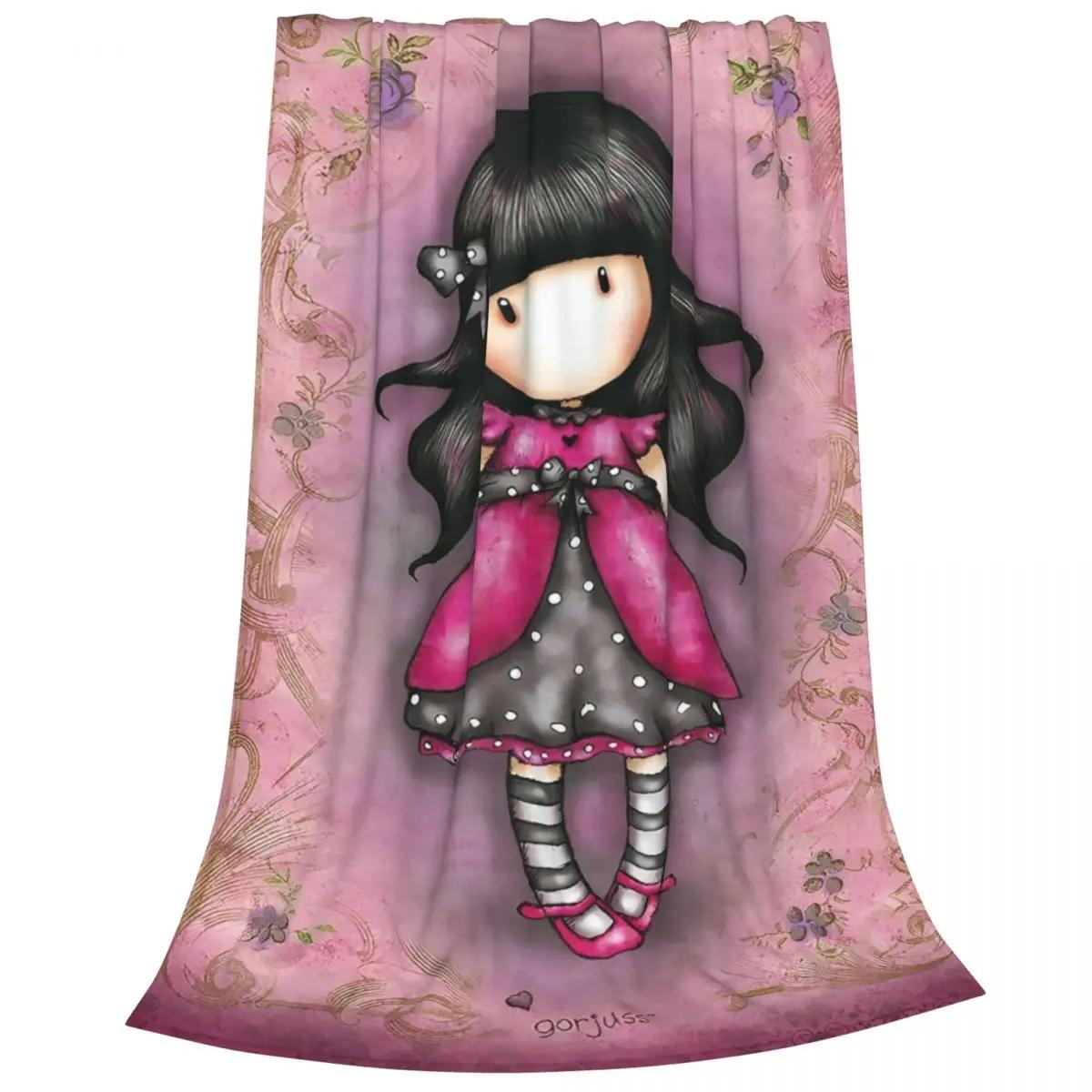 

Gorjuss Подарунковий плед Лялька Мультяшний Фланелевий Вінтажний Теплий Плед для Покриття Крісла Дивана Весна/Осінь 50x60in