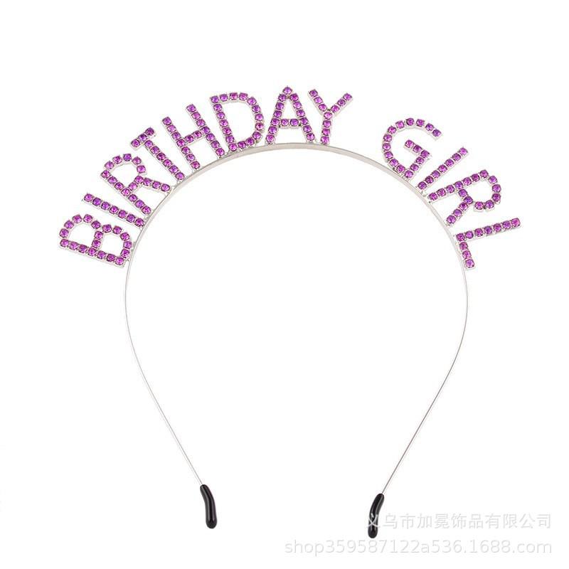 Children's Adult Birthday Headband IR Letter Crown Headband