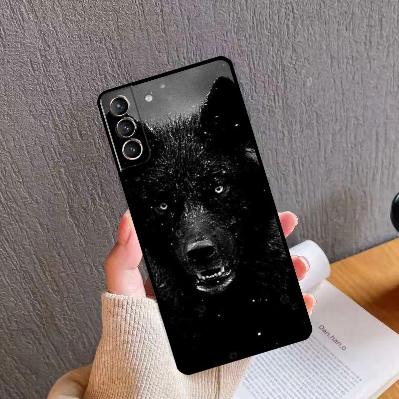 Animal The Wolf Howl Case For Samsung Galaxy S23 S22 S21 Ultra S9 S10 Note 10 Plus Note 20 Ultra S20 FE Cover