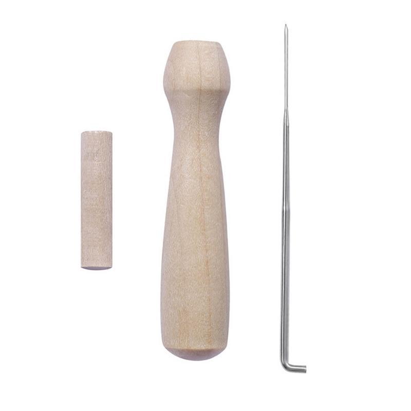 

5 Pieces/Set Professional Wool Felting Tools Wooden Handle Holder with Poking Felting Needles for DIY Patchwork Crafts China Mainland