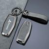 3 4 Tasten Leder Auto Fernbedienung Schlüsselhülle Fob Halter für Mitsubishi Outlander 2023 2022 Auto Smart Key Hülle Abdeckung Zubehör AJ3
