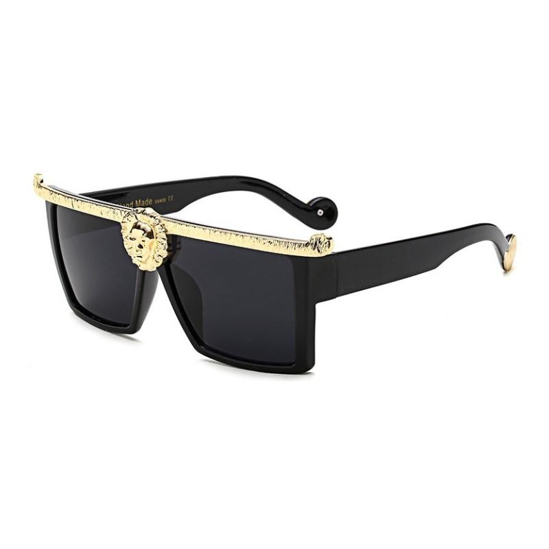 Retro Fashion Luxury Lioness Sunglasses For Women And Men Vintage Lion Square Designer Brand Glamour Ladies Sun Glasses