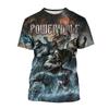 3D printed summer casual fashion oversized short-sleeved T-shirt
