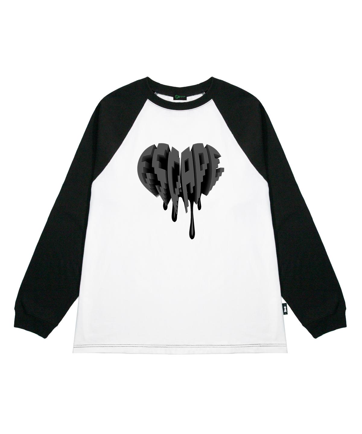 Escape From Black Melting Heart Logo Print Long Sleeve Black L
