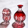 Japanese Edo Kiriko Sake Set Carved Glass Sake Cup And Decanter Luxury Sakeware
