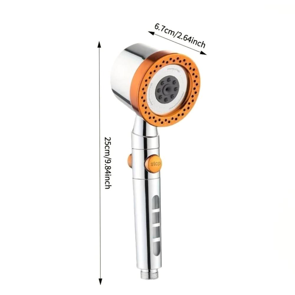 Soffione Doccia ad Alta Pressione a 5 Modalità Risparmio Idrico Filtro Portatile Manuale con Elementi Filtranti Arresto a un Pulsante Set di Accessori per Bagno