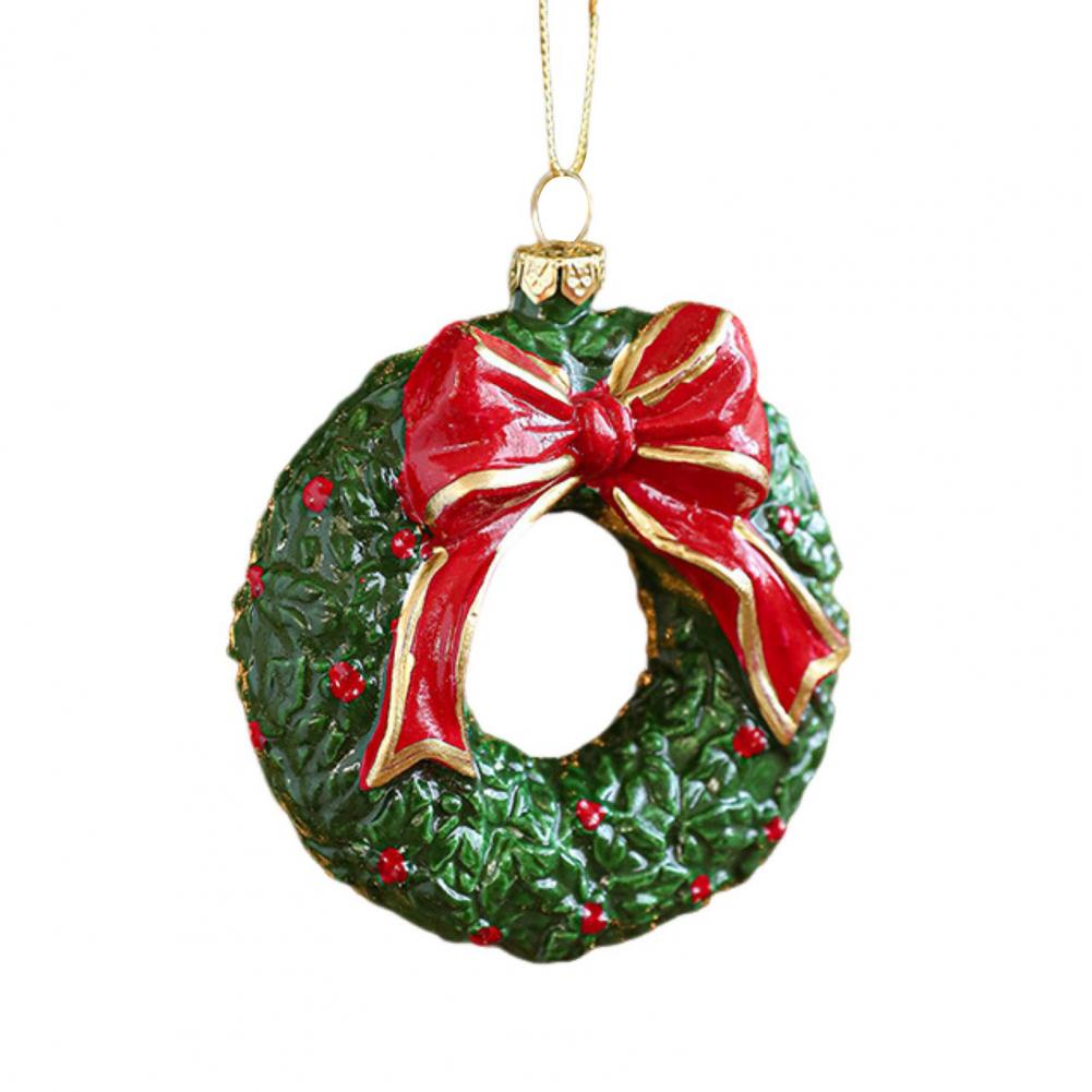 Christmas Ornaments Colorful Christmas Decorations Festive Santa Tree Ornaments Modern Brown Finial Decorations for Vintage