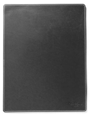 Teporna Large Mouse Pad 30cm Genuine Leather Italian Leather Artisan Finish Optical Laser Blue LED Mouse A4 Large Office Desk All Compatible Black