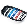 A Pair Gloss Black M Color Double Slat Kidney Grille Front Bumper Grill For BMW E70 E71 E72 X5 X6 2007-2014 Racing Grills