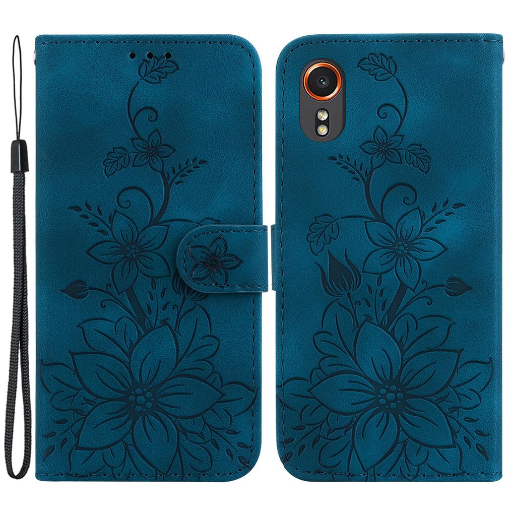 For Samsung Galaxy Xcover7 Case Flower Leather Phone Cover with Wallet Function