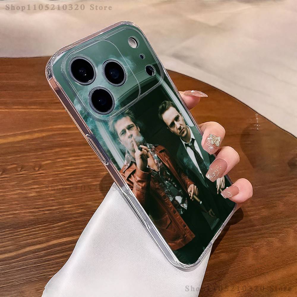 F-Fights C-Club Film Phone Case For iPhone 17,16,15,14,13,12,11 Pro,Max,Plus,XR,Mini,E Clear Full-coverage Soft Cover