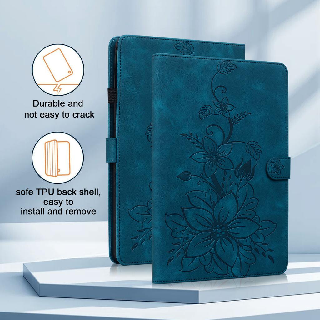 Lily Leather Stand Case for IPad 2024 2025 A16 Pro Air 4 5 6 MINI 7 8 9 10th 11th Generation 10.2 10.9 11 12.9 13 Inch Cover