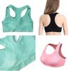 Women Breathable Padded Sports Bra With Hollow Out Design And Pure Color