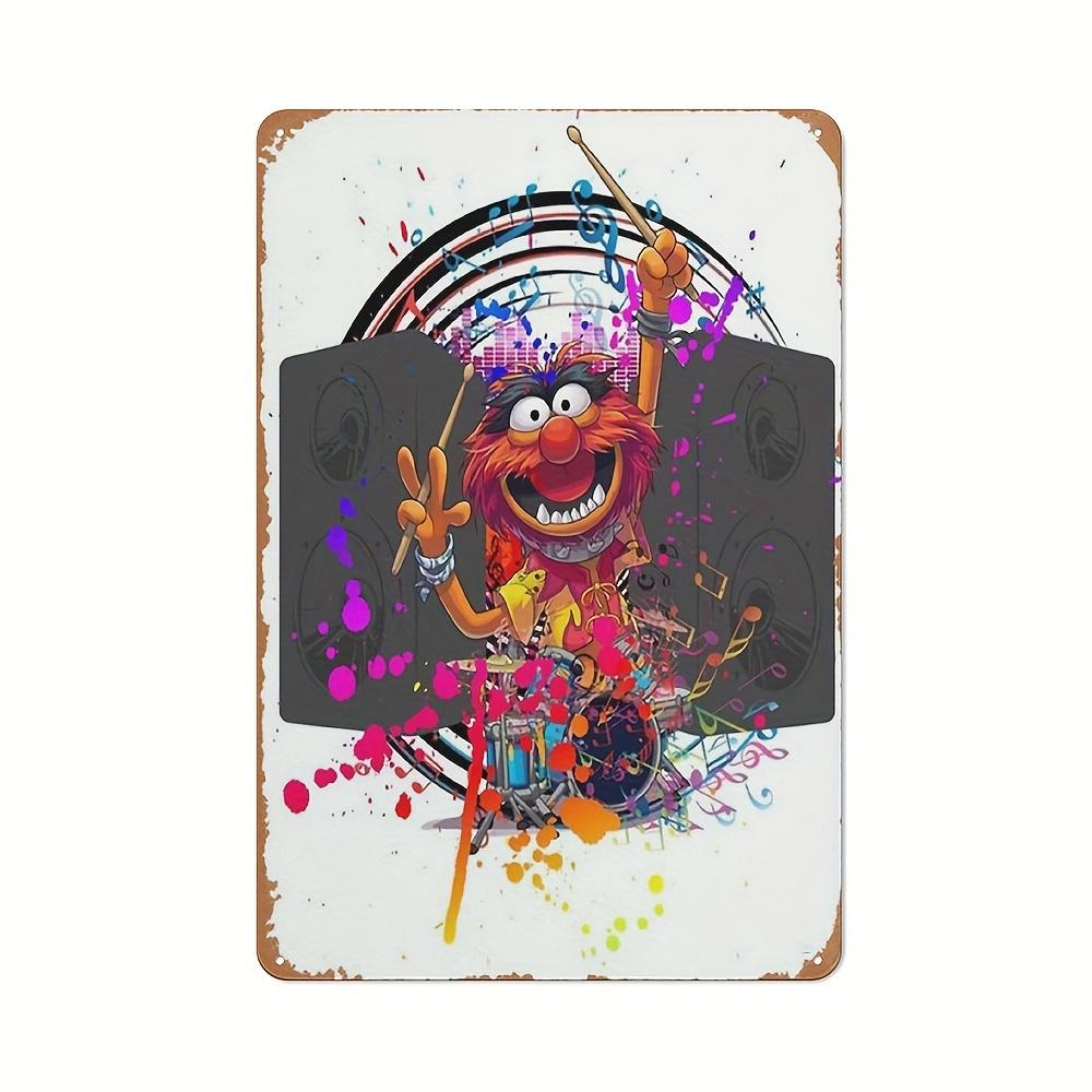 Vintage Schlagzeuger Anhänger Metall Blechposter Schlagzeug Metall Blechschild Poster Platte für Schlagzeuger Café Garage Fitnessstudio oder Boxclub Dekor