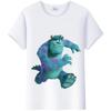 Kawaii Unisex Monsters, Inc. T-Shirt White TShirt Short Sleeve Tops James -P- Sullivan Funny Mr.Q Graphic Tees