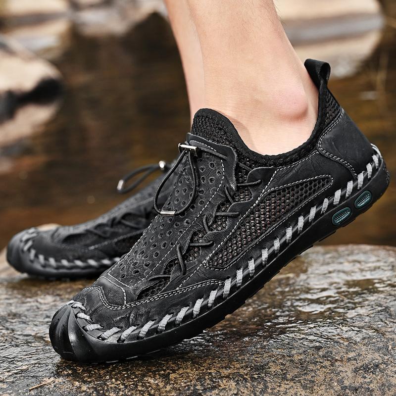 Summer Breathable Outdoor Casual Shoes Men Loafers Antiskid Slip On Walking Shoes Moccasins Man Shoes