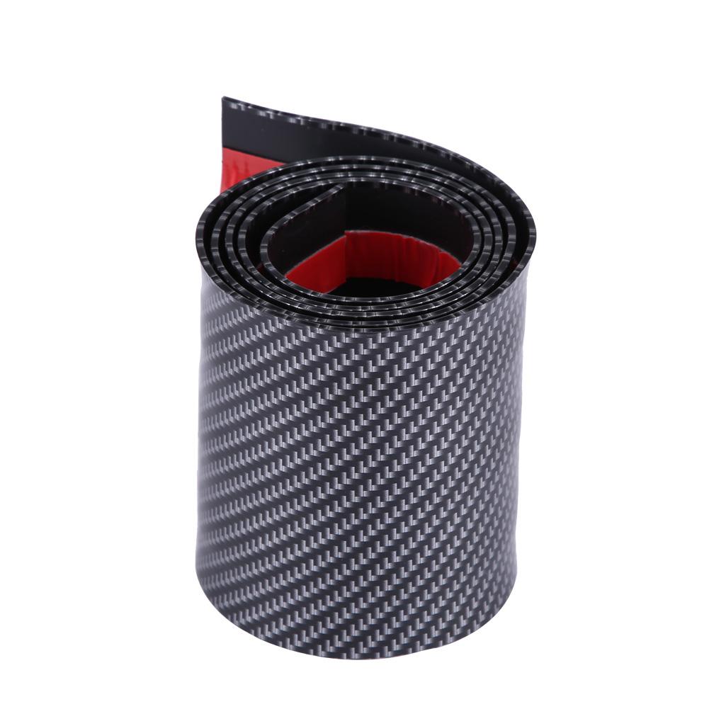 Car Stickers Carbon Fiber Rubber Styling Door Sill Guards Protector Universal