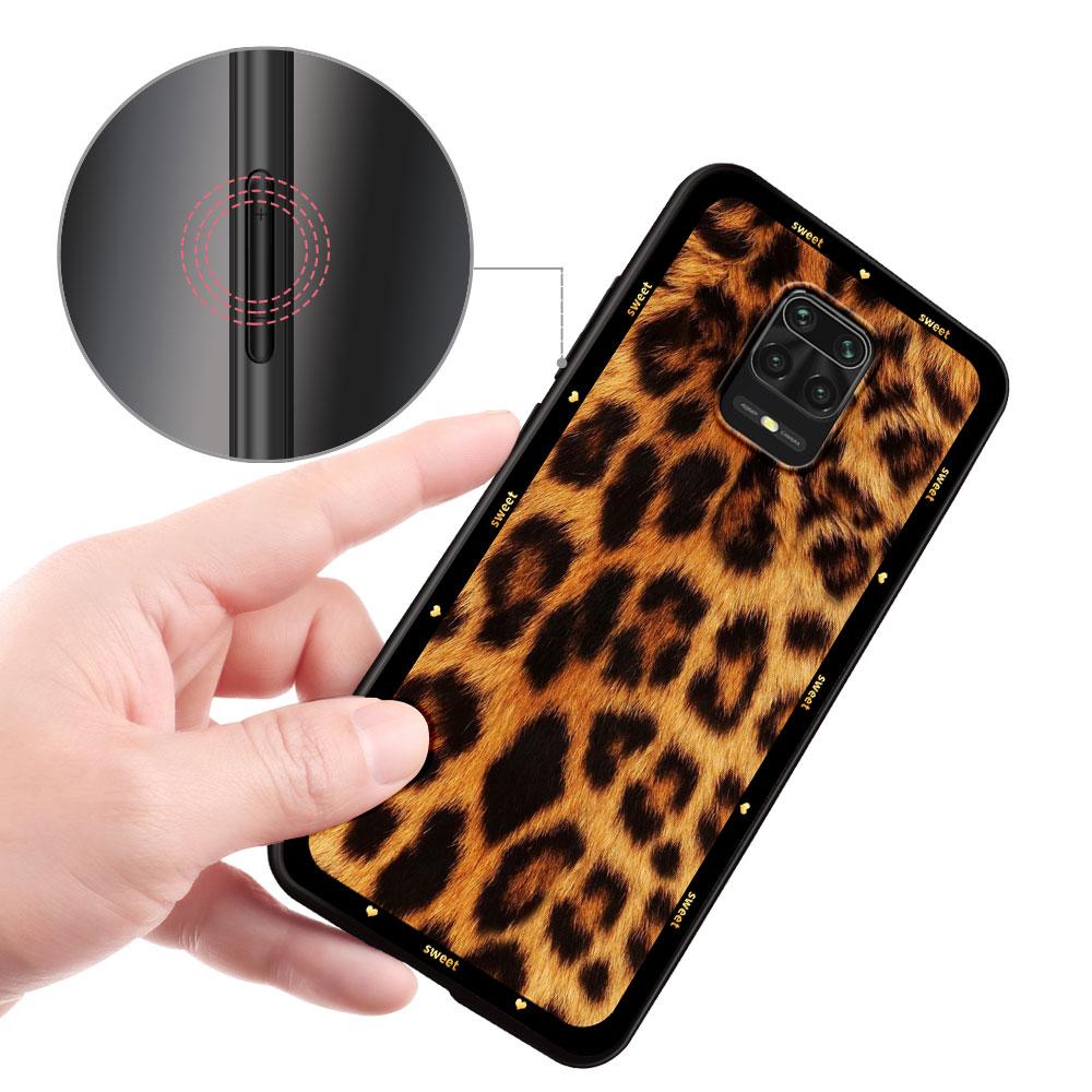 Case for Xiaomi Redmi Note 12 9S 8 10 11 Pro 10C 9C 9A 8T 8A 10S 11T 11E 9T 9i Black Silicone Phone Cover Animal Leopard Print
