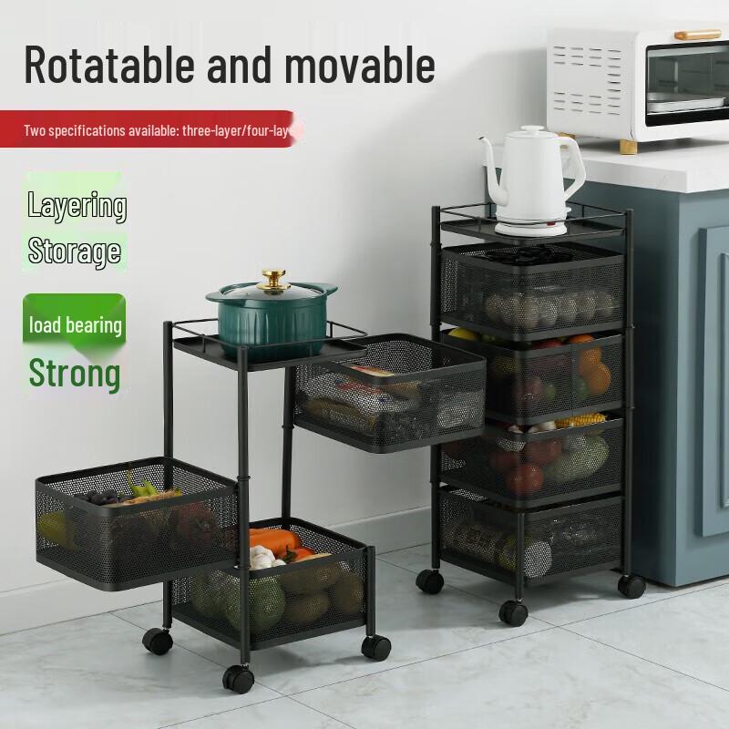Bayco 3-Tier Rolling Kitchen Storage Cart