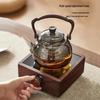 Walnut Wood Electric Ceramic Tea Brewing Set - Glass Kettle and Heat-Resistant Stove