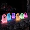 Halloween Gift Ideas for Kids Glow in The Dark Ghost Figurines, Cute Resin Bead Set Fun Festive Desk Accessories Decoration, Mini Colorful Tiny Statue