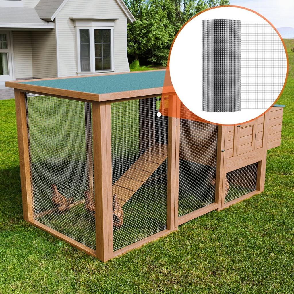 Hardware Cloth, 1/2 Inch 24in X 100 Ft 19 Gauge, Hot Dipped Galvanized Wire Mesh Roll, Chicken Wire Fencing, Wire Mesh for Rabbit Cages, Garden, Small