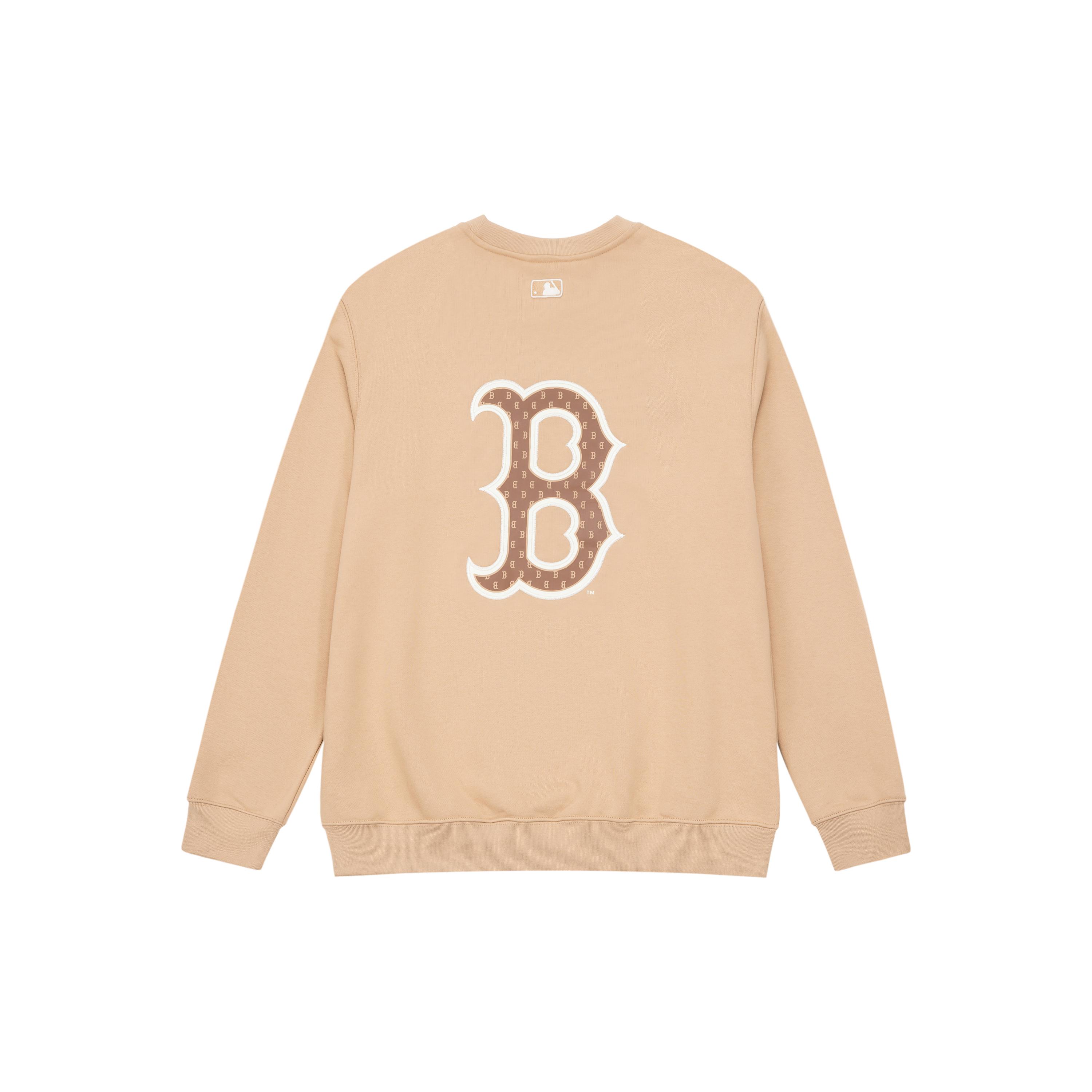 MLB Sweatshirt Unisex Beige Yellow 3AMTM1234-43BGS L