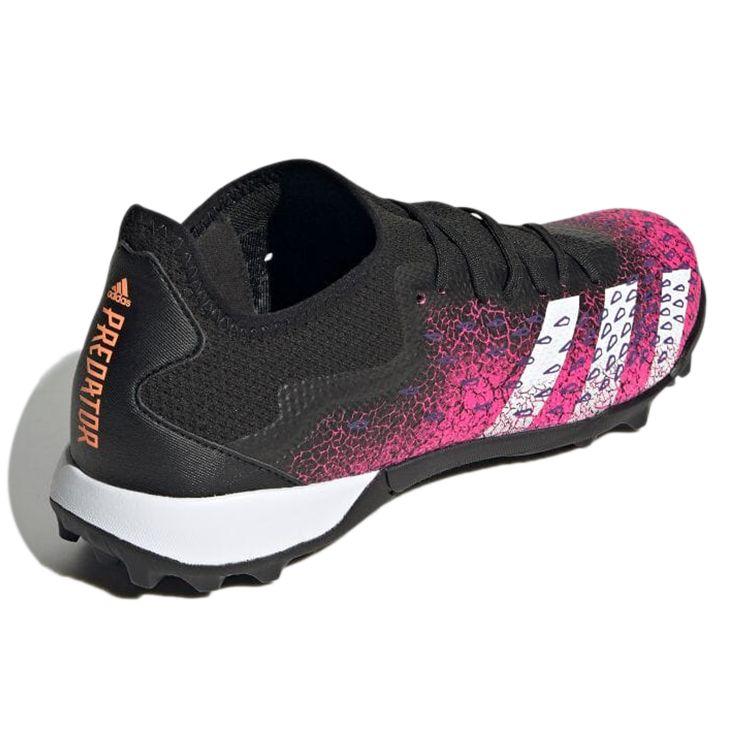 Adidas Predator Freak .3 Comfortable TF (Rubber Studs) Non-Slip Durable Soccer Shoes Men Soccer Shoes Black Pink FW7520