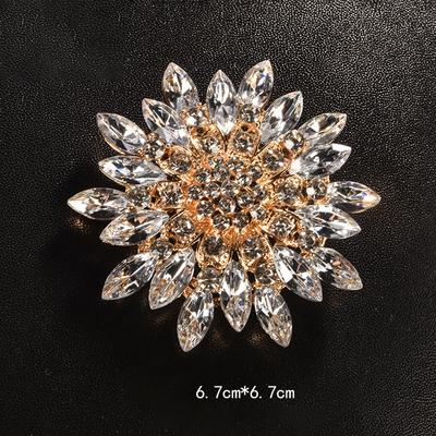 Broche à bijoux en cristal, strass, épingle fixe, acrylique, personnalité atmosphérique, veste, manteau, corsage pour dames