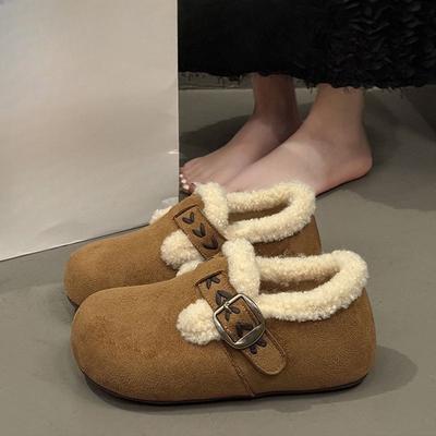 New Thick-soled Fleece Women's Shoes, One-foot Cotton Shoes and Warm Snow Boots