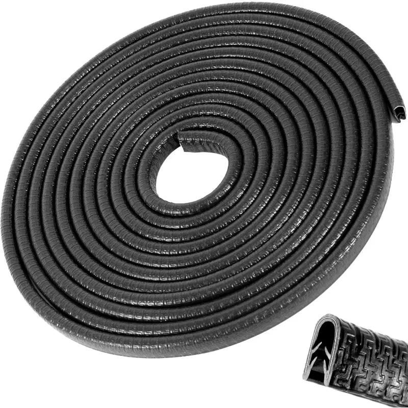 10M U-Shape Car Door Edge Protector Guard Rubber Seal Strip Universal Anti-Collision Weatherstrip for Sedan SUV Trunk No Glue Interior Mirrors 6