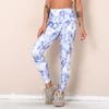 Pantaloni da yoga traspiranti ad asciugatura rapida con stampa digitale Fitness Leggings sportivi elastici stretti a vita alta da donna