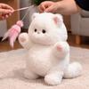Chubby Shape White Cat Plush Toy Soft Toys Cat Doll Ideal Gift Stuffed Animal  Home Decor