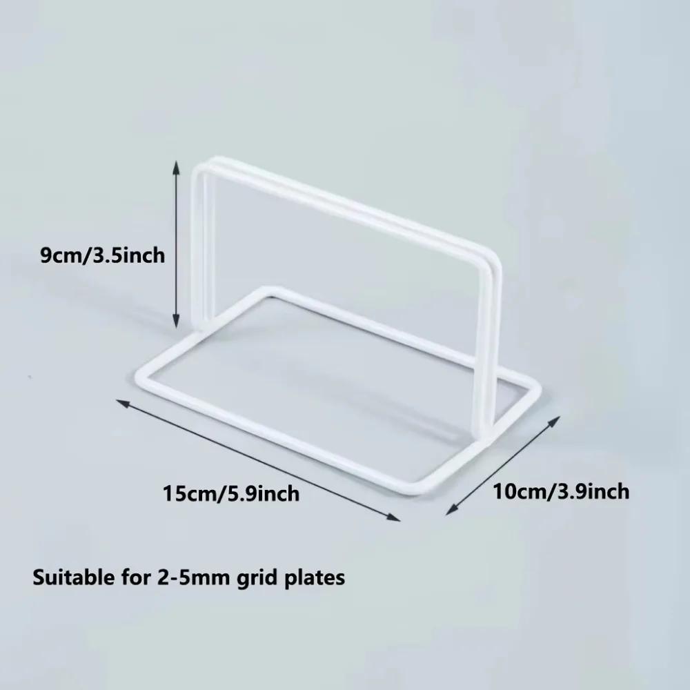 Modern Grid Display Rack Metal with Base Storage Rack Art Photo Display Desktop Stand For Grid Panel