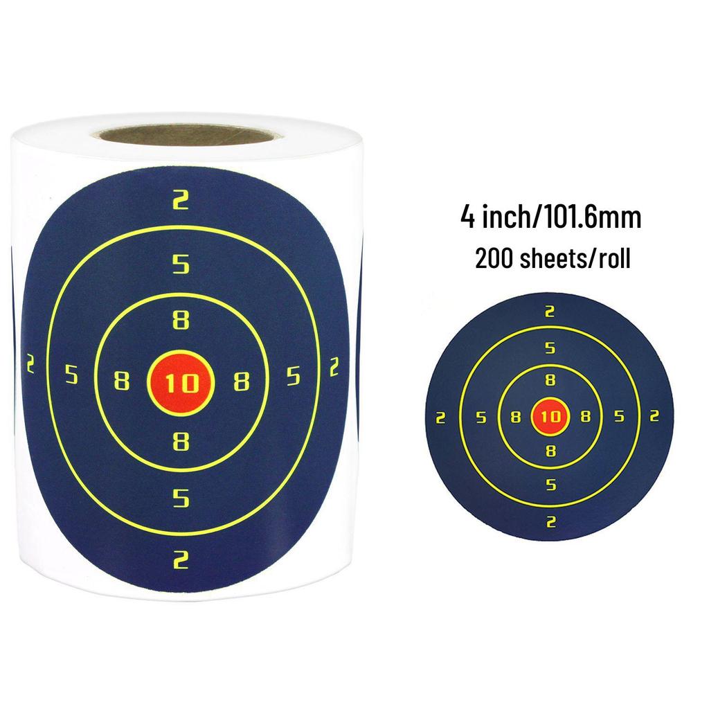 4-Inch Fluorescent Yellow Splatter Shooting Target Stickers