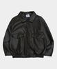 PLACESTUDIOMAN Veste Blouson Oversize Vintage à Grande Poche, Col Simple, Standard, Deux Sens, en Cuir_2 Couleurs