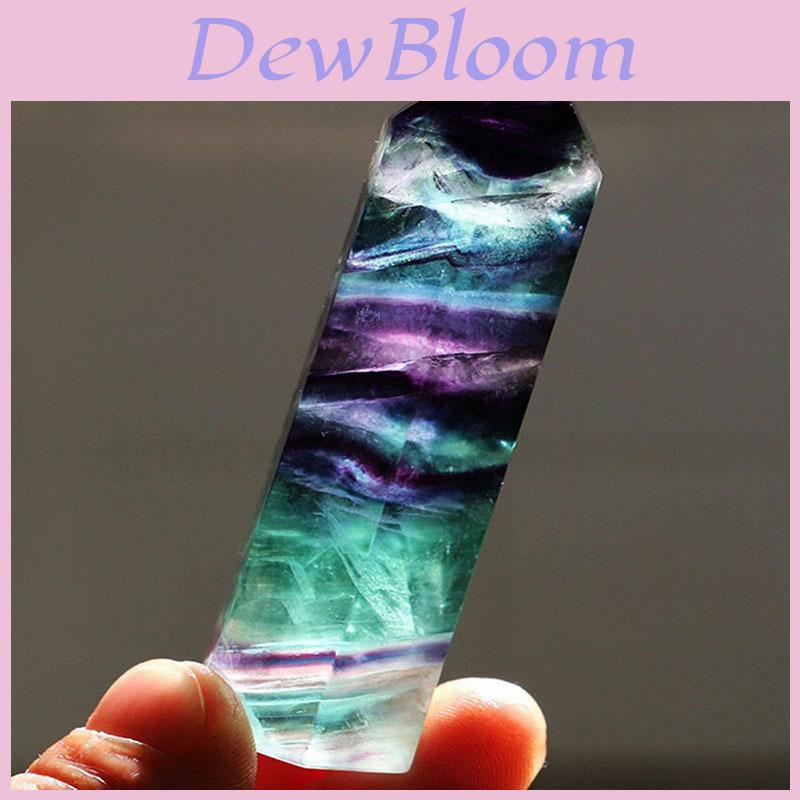 Unique Natural Fluorite Quartz Crystal Stone Healing Amethyst Hexagonal Wand Point For Spiritual Growth