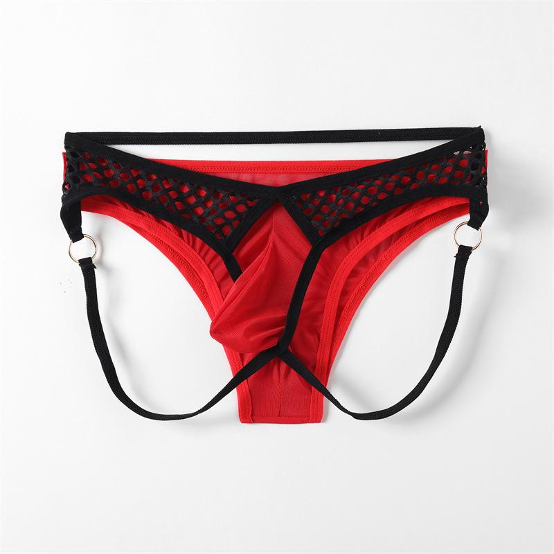 Pánské kalhotky sexy rybářská síťovina letní síťovina sex transparentní chlapecké tanga T-string kalhotky