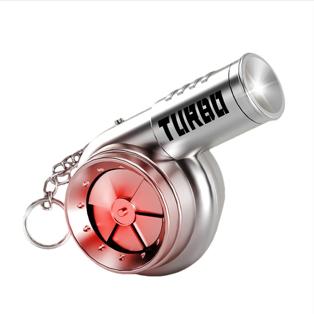 Light Torch Turbo Key Chain With Sound Simulation Turbo Toys Turbocharging Pendant  Christma Gifts