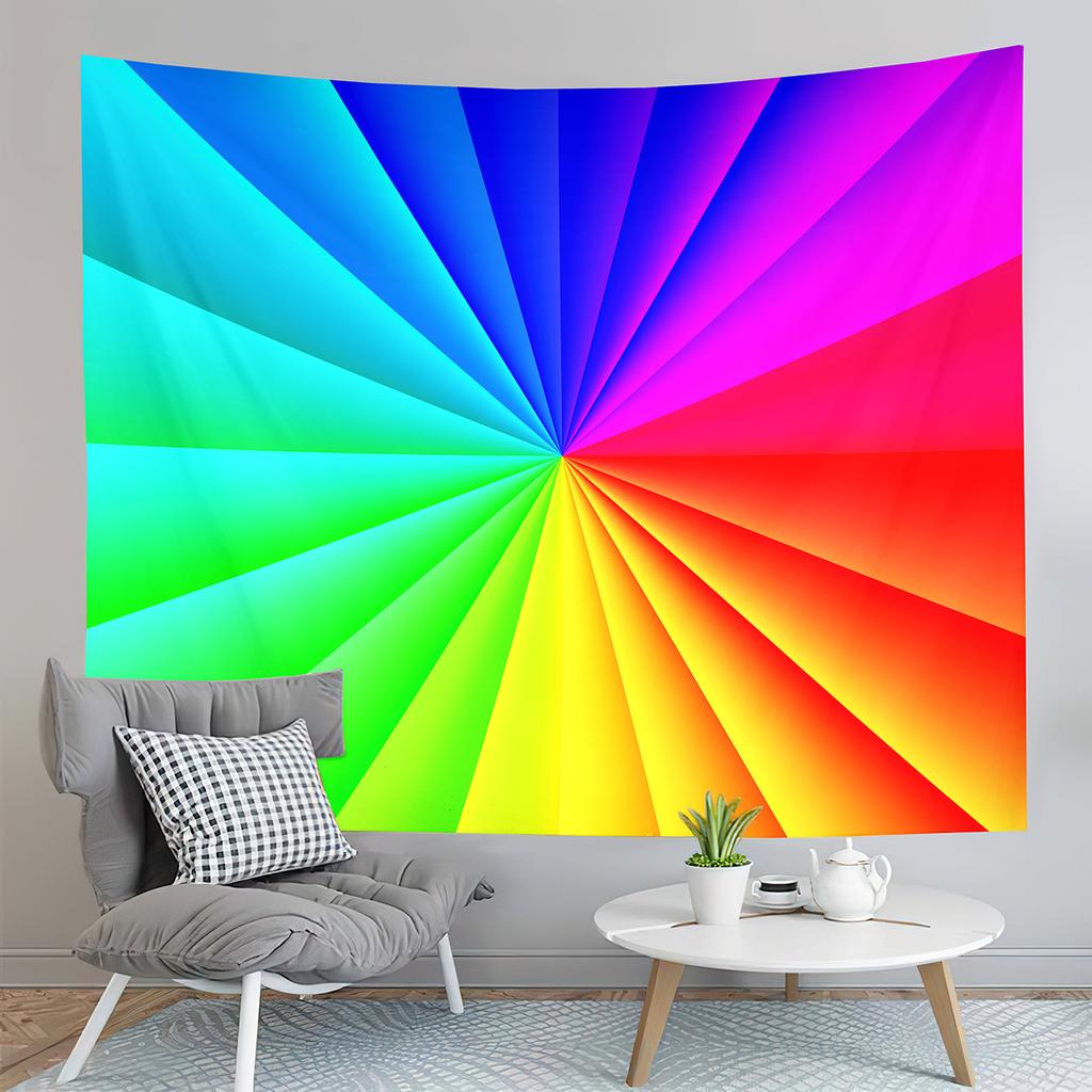 Colorful Rainbow Style Tapestry Abstract Aesthetics Tapestry Art Home Living Room Bedroom Dorm Wall Hanging Decorative Blanket