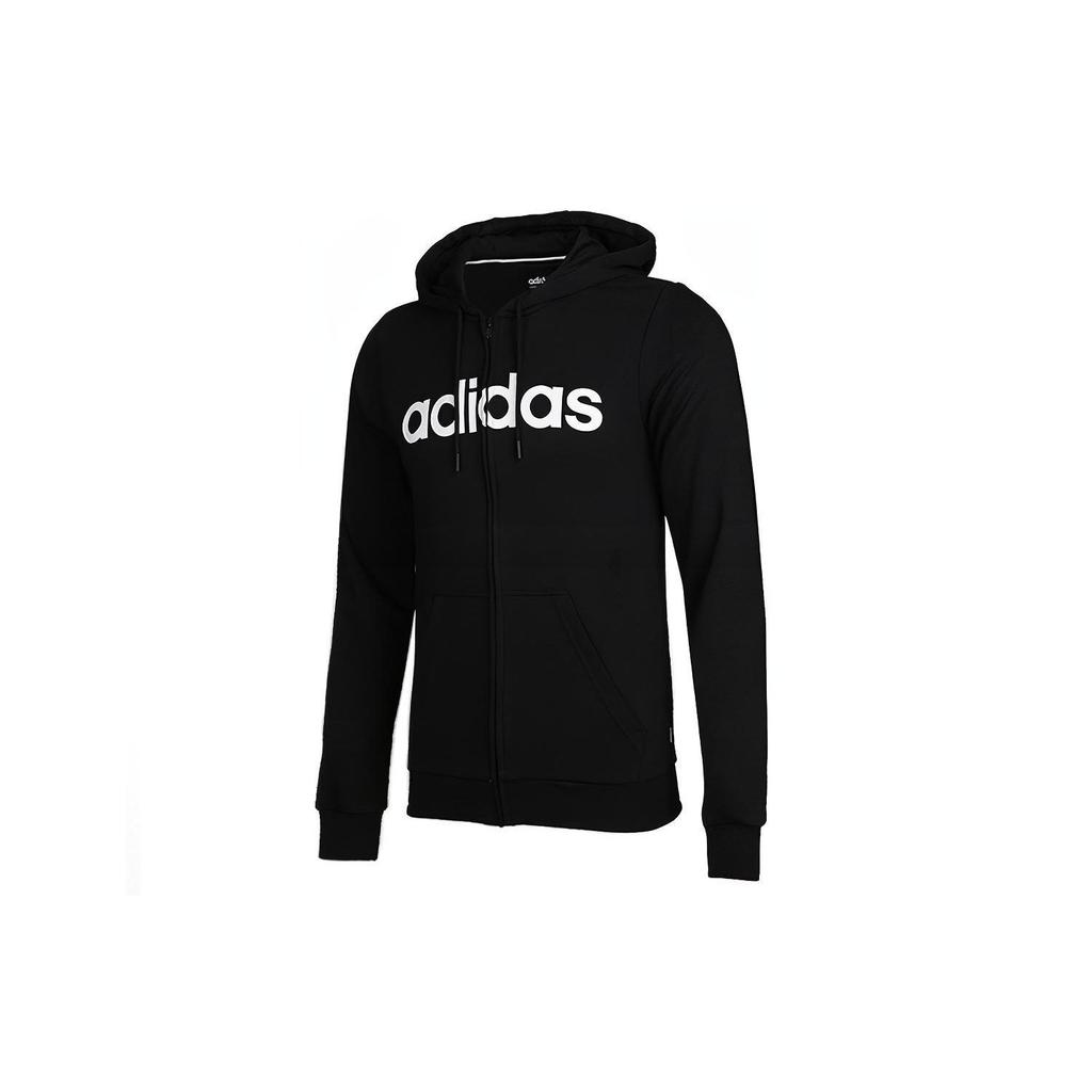 Adidas Essential Zip Hoodie Men Outerwear Black DM4282