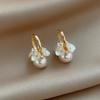 Sweet Gentle Imitation Pearl Flower Earrings for Women Girls 2026 New Trendy Glossy Earrings Buckle Wedding Jewelry Wholesale